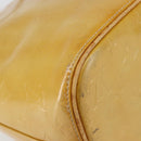 LOUIS VUITTON Monogram Vernis Houston Hand Bag Beige M91004 LV Auth ka279-17