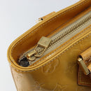 LOUIS VUITTON Monogram Vernis Houston Hand Bag Beige M91004 LV Auth ka279-18