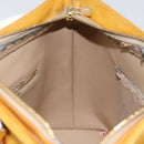 LOUIS VUITTON Monogram Vernis Houston Hand Bag Beige M91004 LV Auth ka279-20