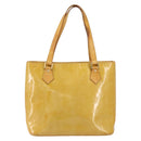 LOUIS VUITTON Monogram Vernis Houston Hand Bag Beige M91004 LV Auth ka279-13