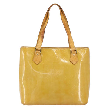 LOUIS VUITTON Monogram Vernis Houston Hand Bag Beige M91004 LV Auth ka279 - 0