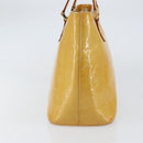 LOUIS VUITTON Monogram Vernis Houston Hand Bag Beige M91004 LV Auth ka279-3