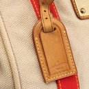 LOUIS VUITTON Antigua Cabas MM Tote Bag Canvas Beige Red M40035 LV Auth ka2790-18