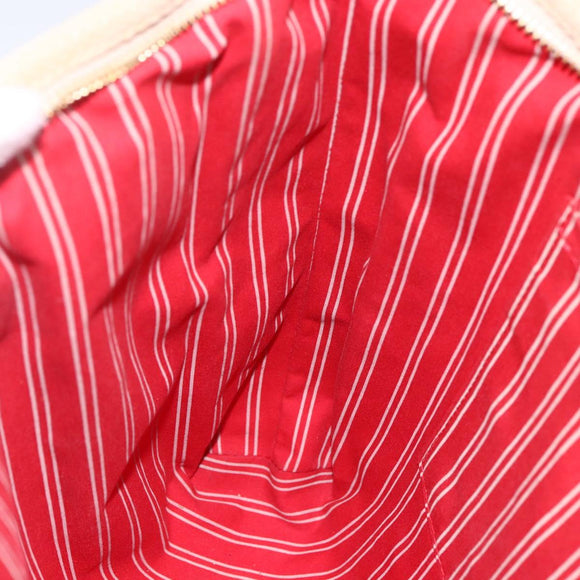 LOUIS VUITTON Antigua Cabas MM Tote Bag Canvas Beige Red M40035 LV Auth ka2790