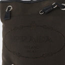 PRADA Shoulder Bag Canvas Brown Silver Auth ka2796-9