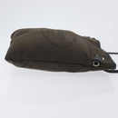 PRADA Shoulder Bag Canvas Brown Silver Auth ka2796-3