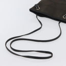 PRADA Shoulder Bag Canvas Brown Silver Auth ka2796-7