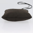 PRADA Shoulder Bag Canvas Brown Silver Auth ka2796-5