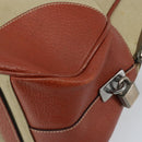 PRADA Tote Bag Canvas Beige Silver Auth ka2799-16