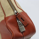 PRADA Tote Bag Canvas Beige Silver Auth ka2799-19