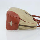 PRADA Tote Bag Canvas Beige Silver Auth ka2799-3