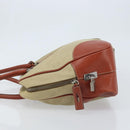 PRADA Tote Bag Canvas Beige Silver Auth ka2799-4