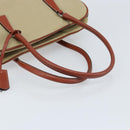 PRADA Tote Bag Canvas Beige Silver Auth ka2799-7