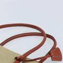 PRADA Tote Bag Canvas Beige Silver Auth ka2799-14