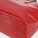 LOUIS VUITTON Monogram Vernis Reade PM Hand Bag Red Rouge M91088 LV Auth ka280-9