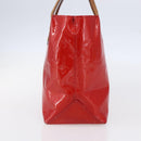 LOUIS VUITTON Monogram Vernis Reade PM Hand Bag Red Rouge M91088 LV Auth ka280-3