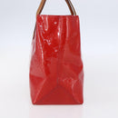 LOUIS VUITTON Monogram Vernis Reade PM Hand Bag Red Rouge M91088 LV Auth ka280-4