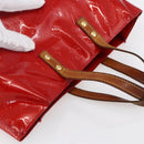 LOUIS VUITTON Monogram Vernis Reade PM Hand Bag Red Rouge M91088 LV Auth ka280-6