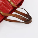 LOUIS VUITTON Monogram Vernis Reade PM Hand Bag Red Rouge M91088 LV Auth ka280-7