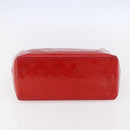 LOUIS VUITTON Monogram Vernis Reade PM Hand Bag Red Rouge M91088 LV Auth ka280-5