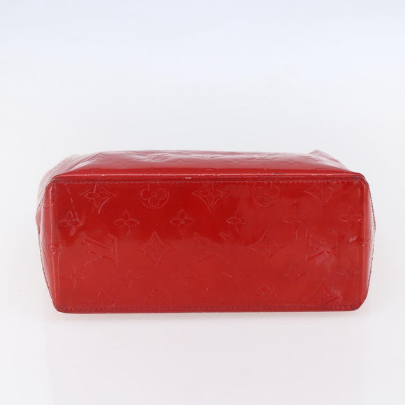 LOUIS VUITTON Monogram Vernis Reade PM Hand Bag Red Rouge M91088 LV Auth ka280