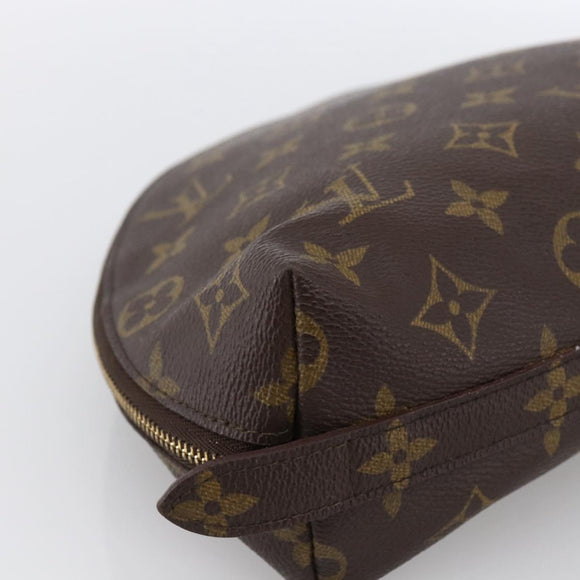 LOUIS VUITTON Monogram Trousse Demi Ronde Cosmetic Pouch M47520 LV Auth ka2800