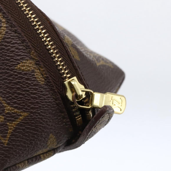 LOUIS VUITTON Monogram Trousse Demi Ronde Cosmetic Pouch M47520 LV Auth ka2800