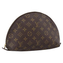 LOUIS VUITTON Monogram Trousse Demi Ronde Cosmetic Pouch M47520 LV Auth ka2800-1