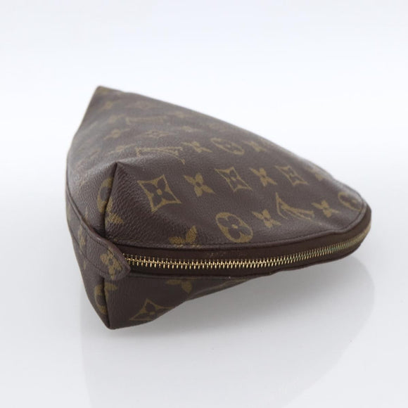 LOUIS VUITTON Monogram Trousse Demi Ronde Cosmetic Pouch M47520 LV Auth ka2800