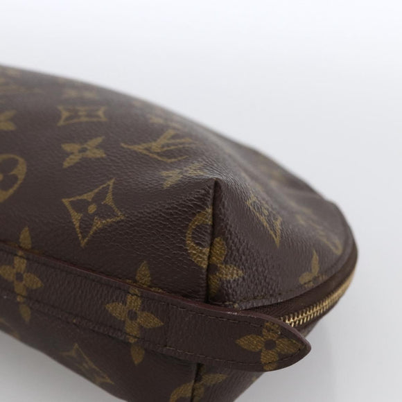 LOUIS VUITTON Monogram Trousse Demi Ronde Cosmetic Pouch M47520 LV Auth ka2800