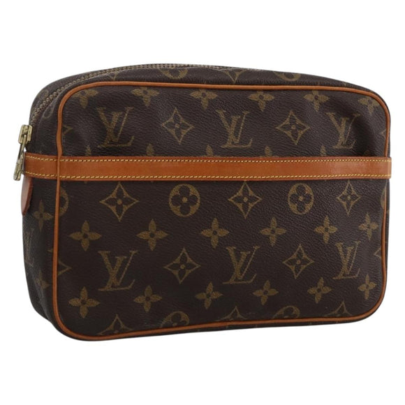 LOUIS VUITTON Monogram Compiegne 23 Clutch Bag M51847 LV Auth ka2802