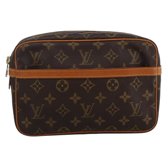 LOUIS VUITTON Monogram Compiegne 23 Clutch Bag M51847 LV Auth ka2802