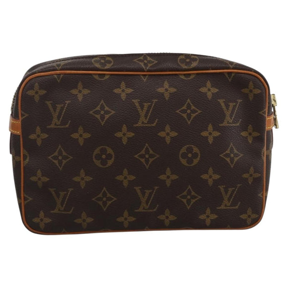 LOUIS VUITTON Monogram Compiegne 23 Clutch Bag M51847 LV Auth ka2802