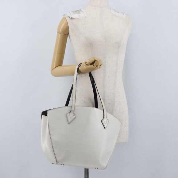 LOUIS VUITTON Epi Saint Jacques Hand Bag White M50045 LV Auth ka2804