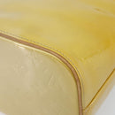 LOUIS VUITTON Monogram Vernis Houston Hand Bag Beige M91004 LV Auth ka2805-12