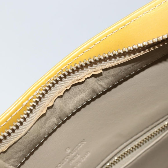 LOUIS VUITTON Monogram Vernis Houston Hand Bag Beige M91004 LV Auth ka2805