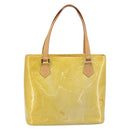 LOUIS VUITTON Monogram Vernis Houston Hand Bag Beige M91004 LV Auth ka2805-2