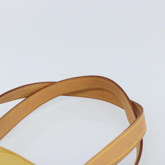 LOUIS VUITTON Monogram Vernis Houston Hand Bag Beige M91004 LV Auth ka2805