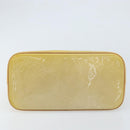 LOUIS VUITTON Monogram Vernis Houston Hand Bag Beige M91004 LV Auth ka2805-9