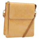 LOUIS VUITTON Monogram Vernis Motto Pouch Marshmallow Pink M91312 LV Auth ka2806-1