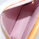 LOUIS VUITTON Monogram Vernis Motto Pouch Marshmallow Pink M91312 LV Auth ka2806-11