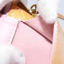 LOUIS VUITTON Monogram Vernis Motto Pouch Marshmallow Pink M91312 LV Auth ka2806-12