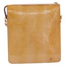 LOUIS VUITTON Monogram Vernis Motto Pouch Marshmallow Pink M91312 LV Auth ka2806-2