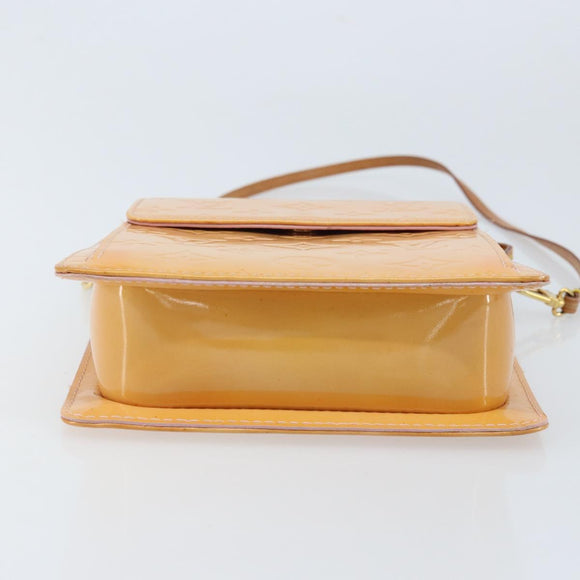 LOUIS VUITTON Monogram Vernis Motto Pouch Marshmallow Pink M91312 LV Auth ka2806