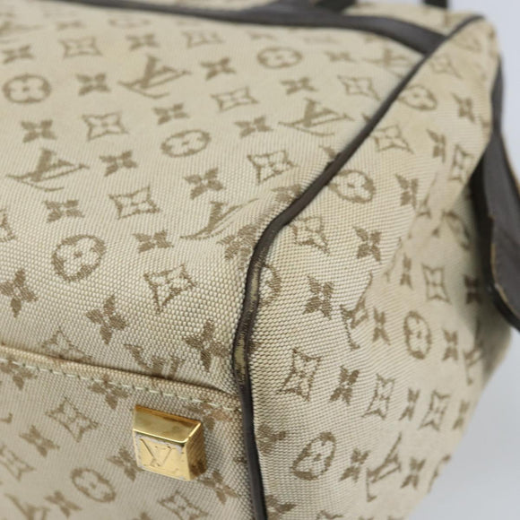 LOUIS VUITTON Monogram Mini Josephine PM Hand Bag Khaki M92215 LV Auth ka2807