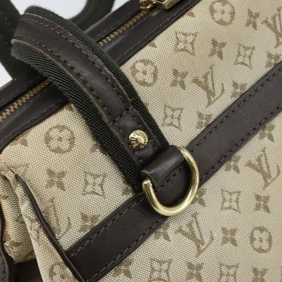 LOUIS VUITTON Monogram Mini Josephine PM Hand Bag Khaki M92215 LV Auth ka2807