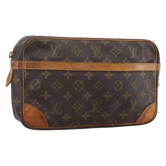 LOUIS VUITTON Monogram Compiegne 28 Clutch Bag M51845 LV Auth ka2808