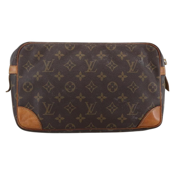 LOUIS VUITTON Monogram Compiegne 28 Clutch Bag M51845 LV Auth ka2808