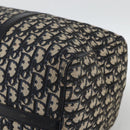 Christian Dior Trotter Canvas Boston Bag Navy Silver Auth ka2812-9