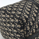 Christian Dior Trotter Canvas Boston Bag Navy Silver Auth ka2812-14